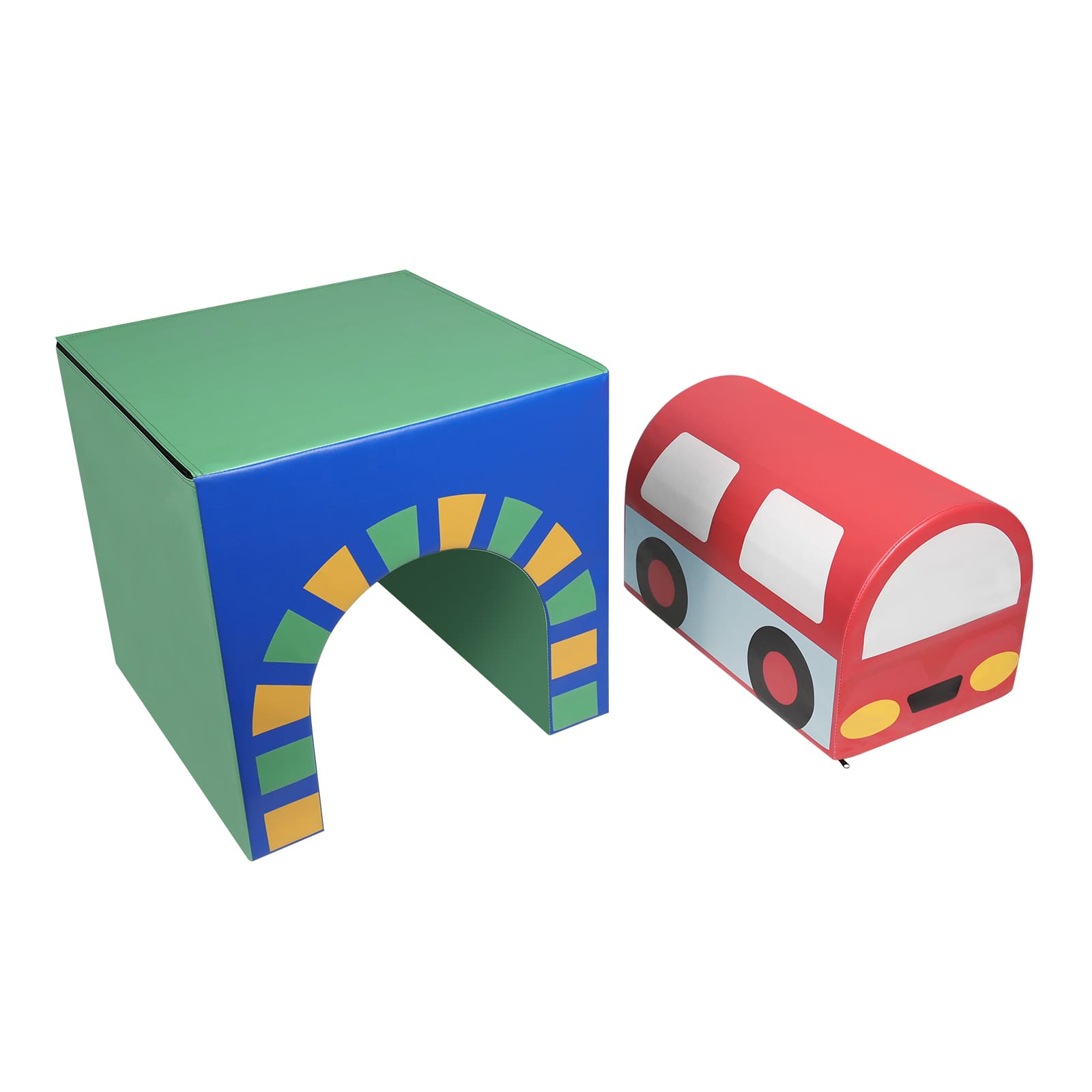 Kangaroo Hoppers 2-in-1 Car Foam Tunnel Toy – Climbing & Crawling Soft Play Block for Kids