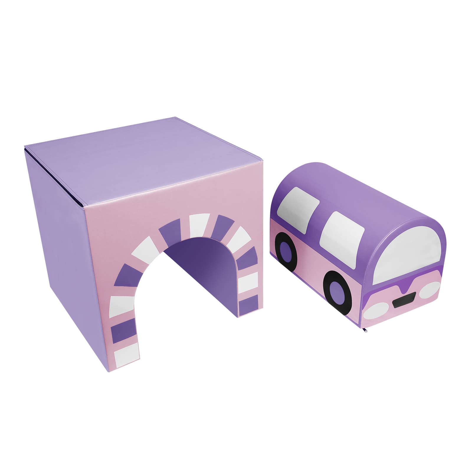 Kangaroo Hoppers 2-in-1 Car Foam Tunnel Toy – Climbing & Crawling Soft Play Block for Kids