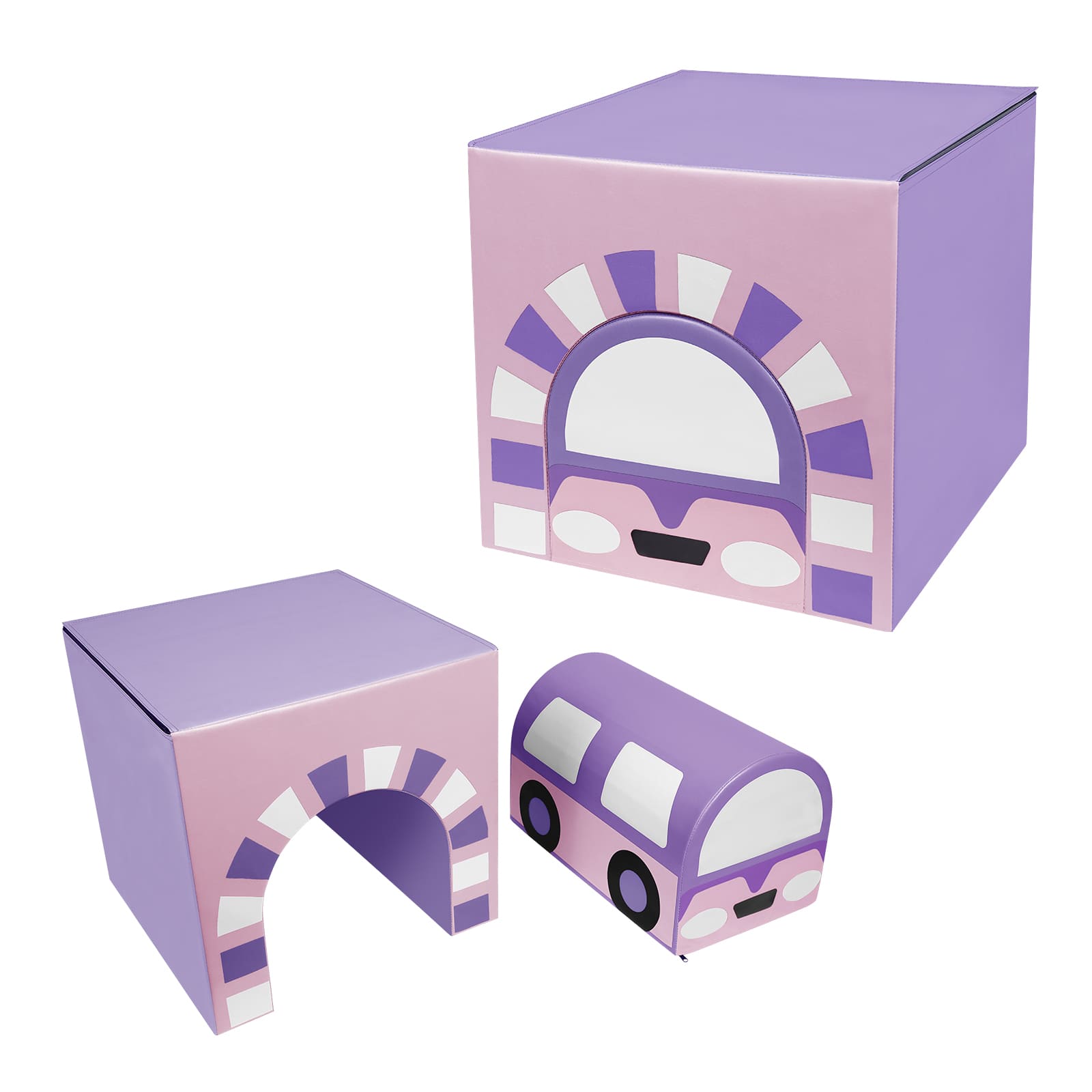 Kangaroo Hoppers 2-in-1 Car Foam Tunnel Toy – Climbing & Crawling Soft Play Block for Kids