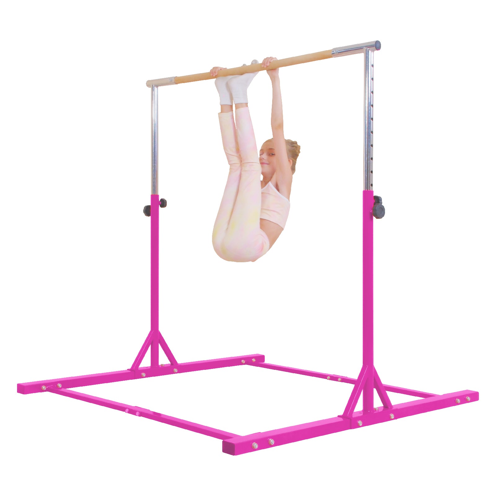 Kangaroo Hoppers 4FT Adjustable Gymnastics Bar for Kids