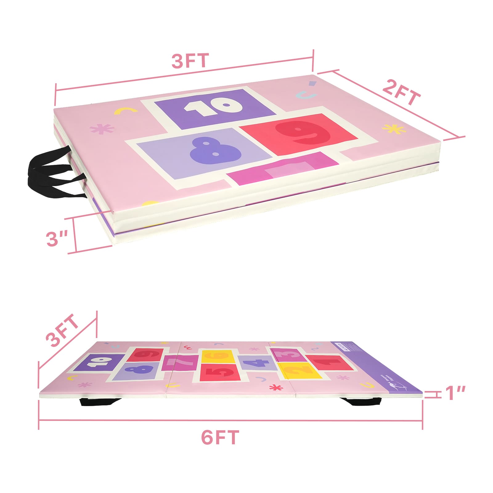 Kangaroo Hoppers Foldable Hopscotch Play Mat – Space Rocket & Candyland Themes