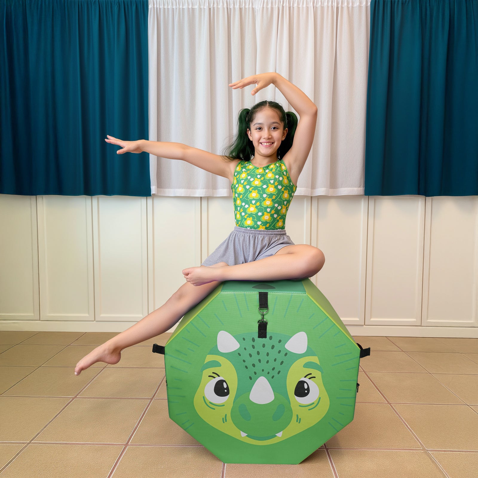 Kangaroo Hoppers Octagon Trainer Mat for Kids – Sweet Cake & Dino Fun Designs