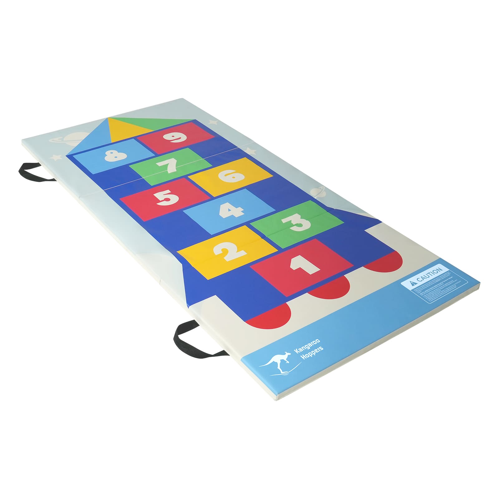 Kangaroo Hoppers Foldable Hopscotch Play Mat – Space Rocket & Candyland Themes