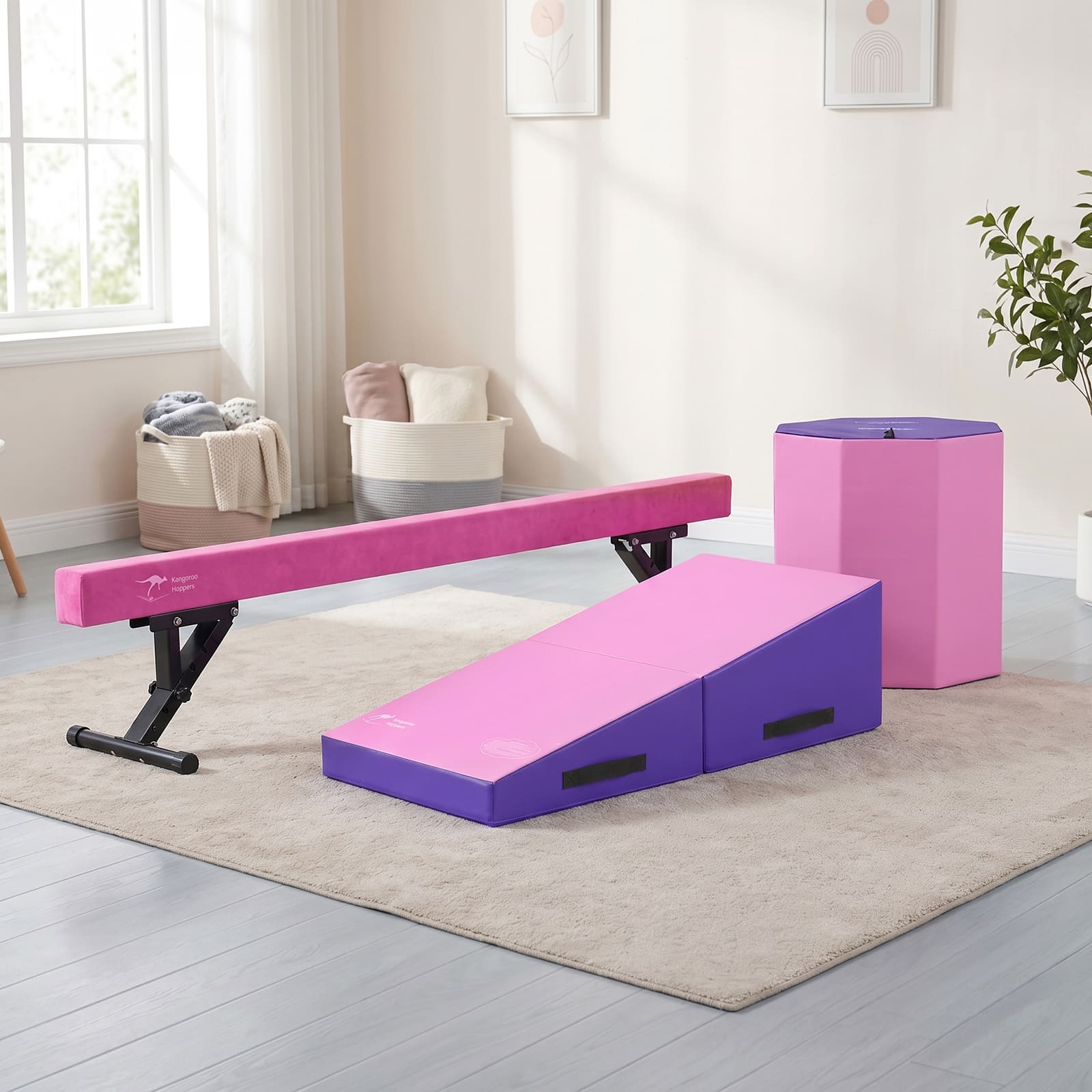 Kangaroo Hoppers Roll, Flip & Balance Gymnastics Training Set