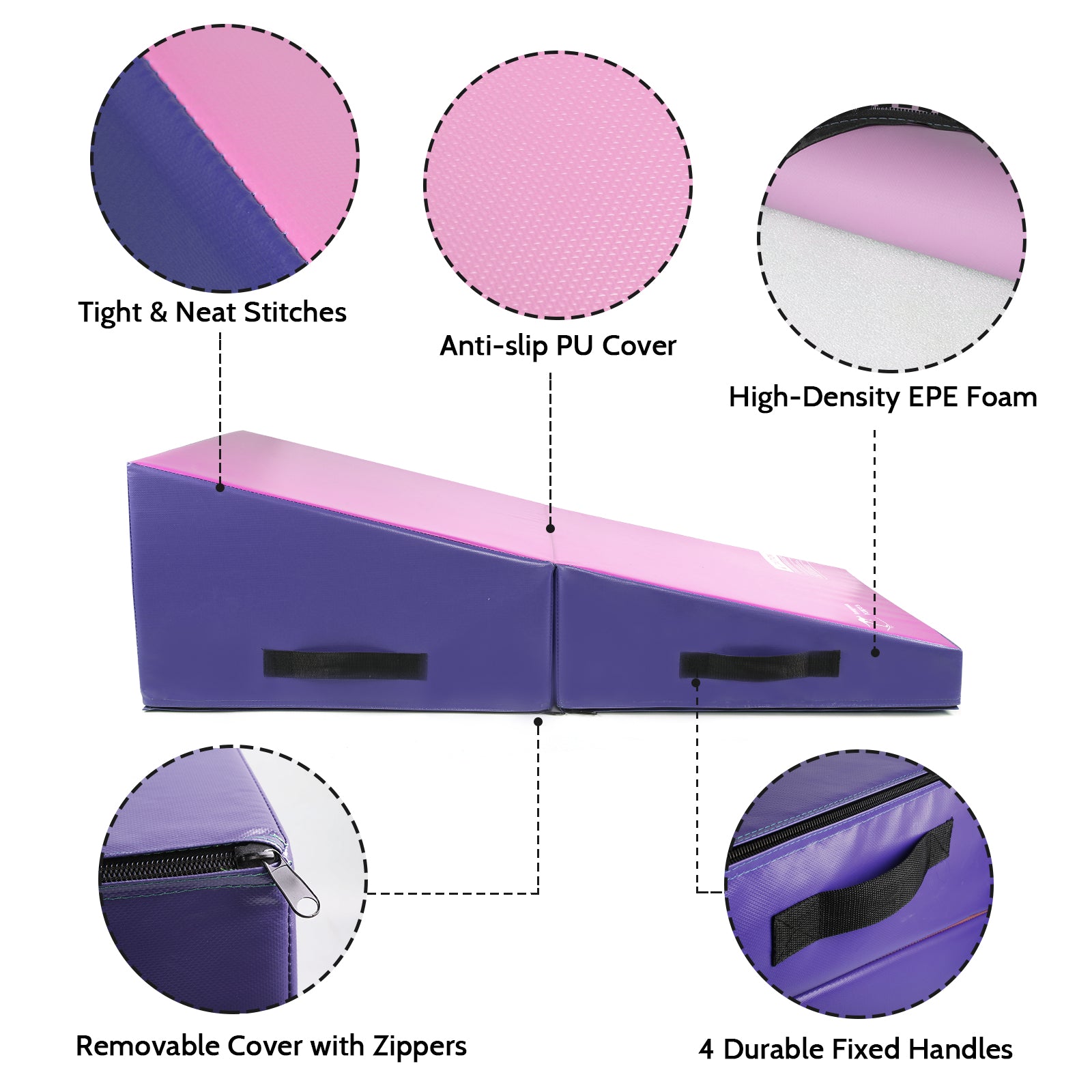 Kangaroo Hoppers Kids’ Rainbow & Tumbling Cheese Wedge Mat Pad Combo