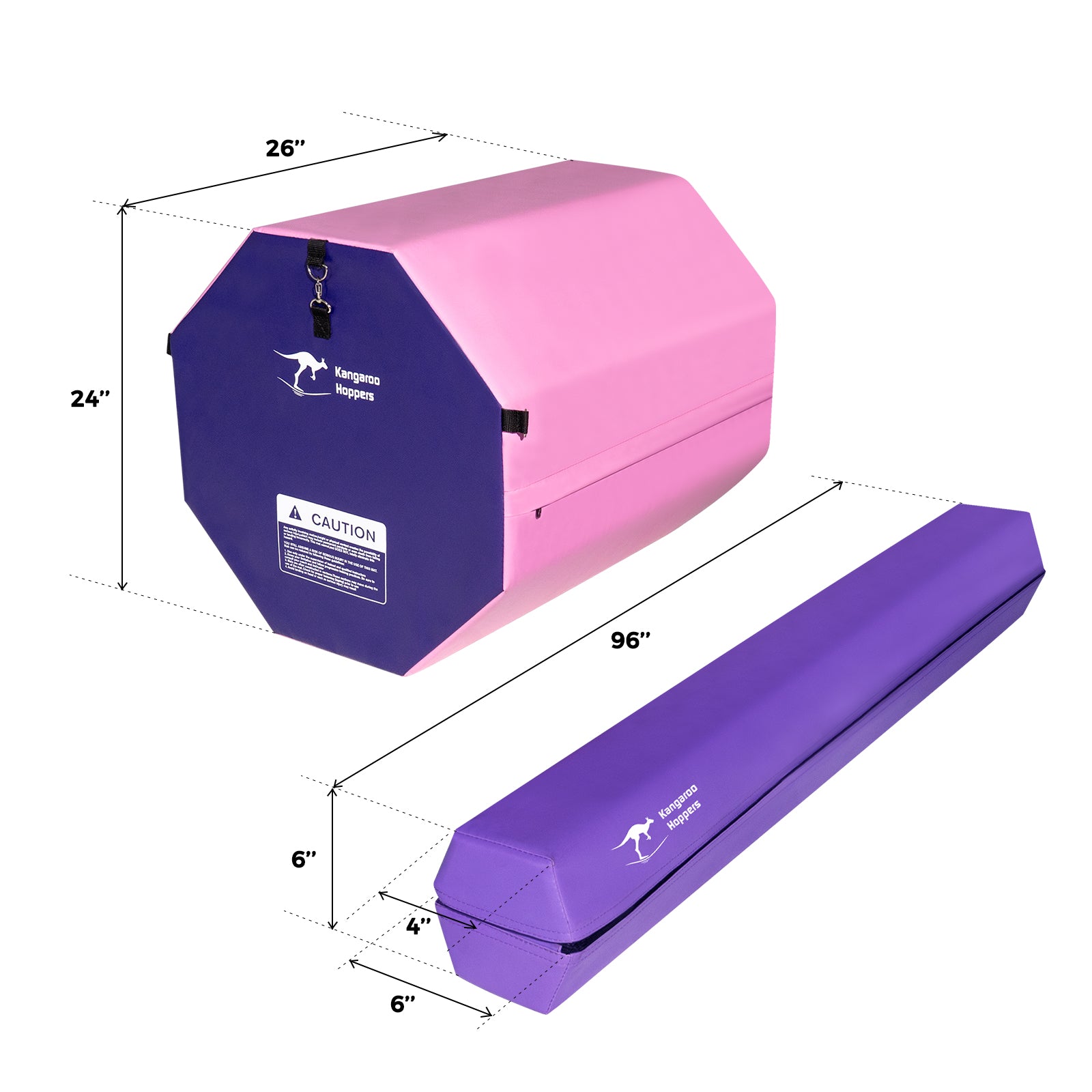 Kangaroo Hoppers Tumbling Mat & Balance Beam Set