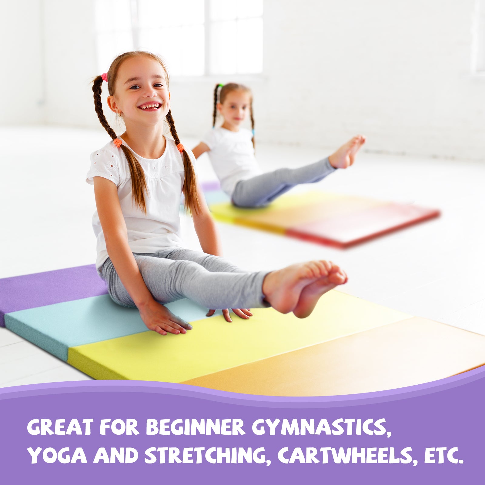 Foldable Gym Durable Gymnastics Tumbling Mat for Kids