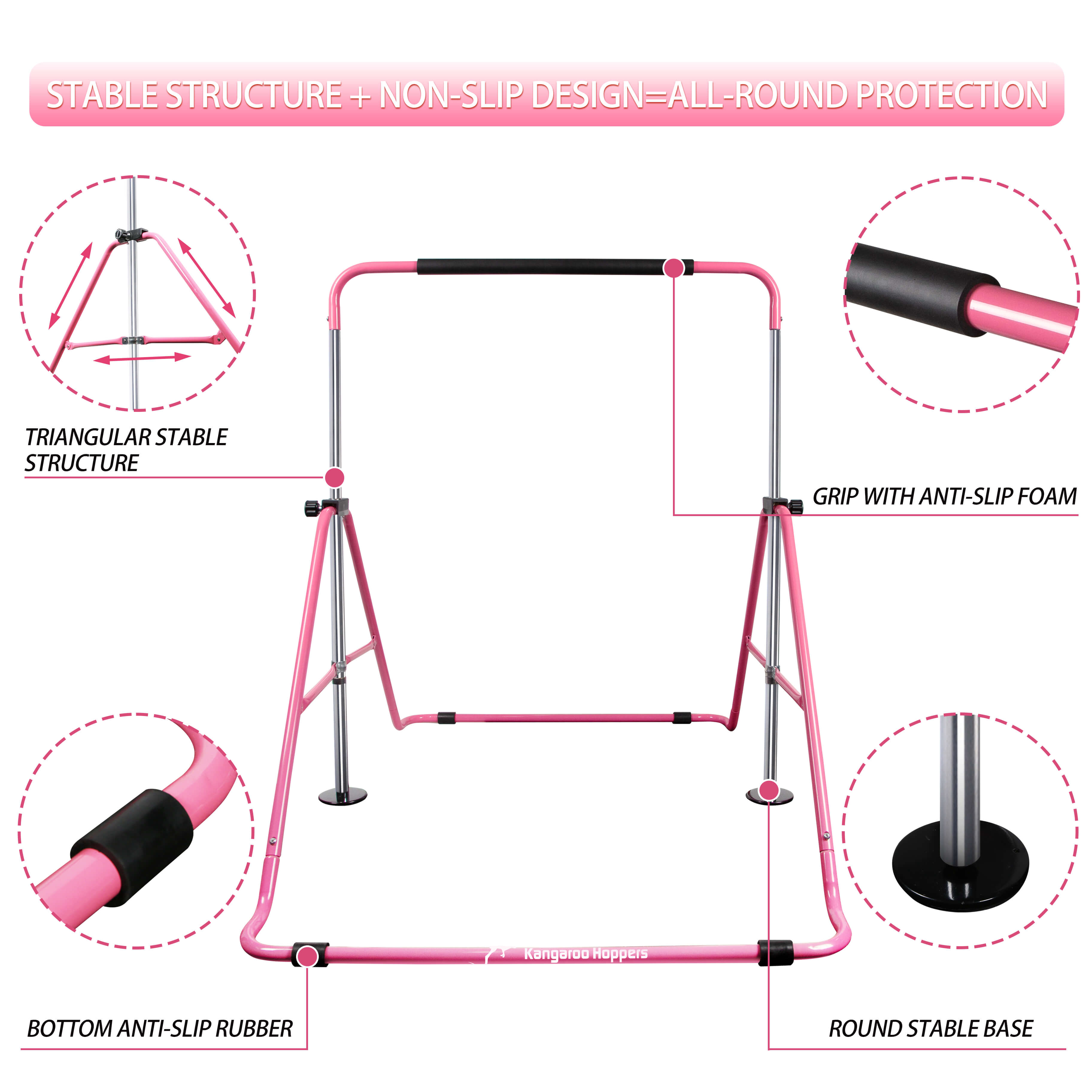 Kangaroo Hoppers Kids’ Gymnastics kip bar bundle