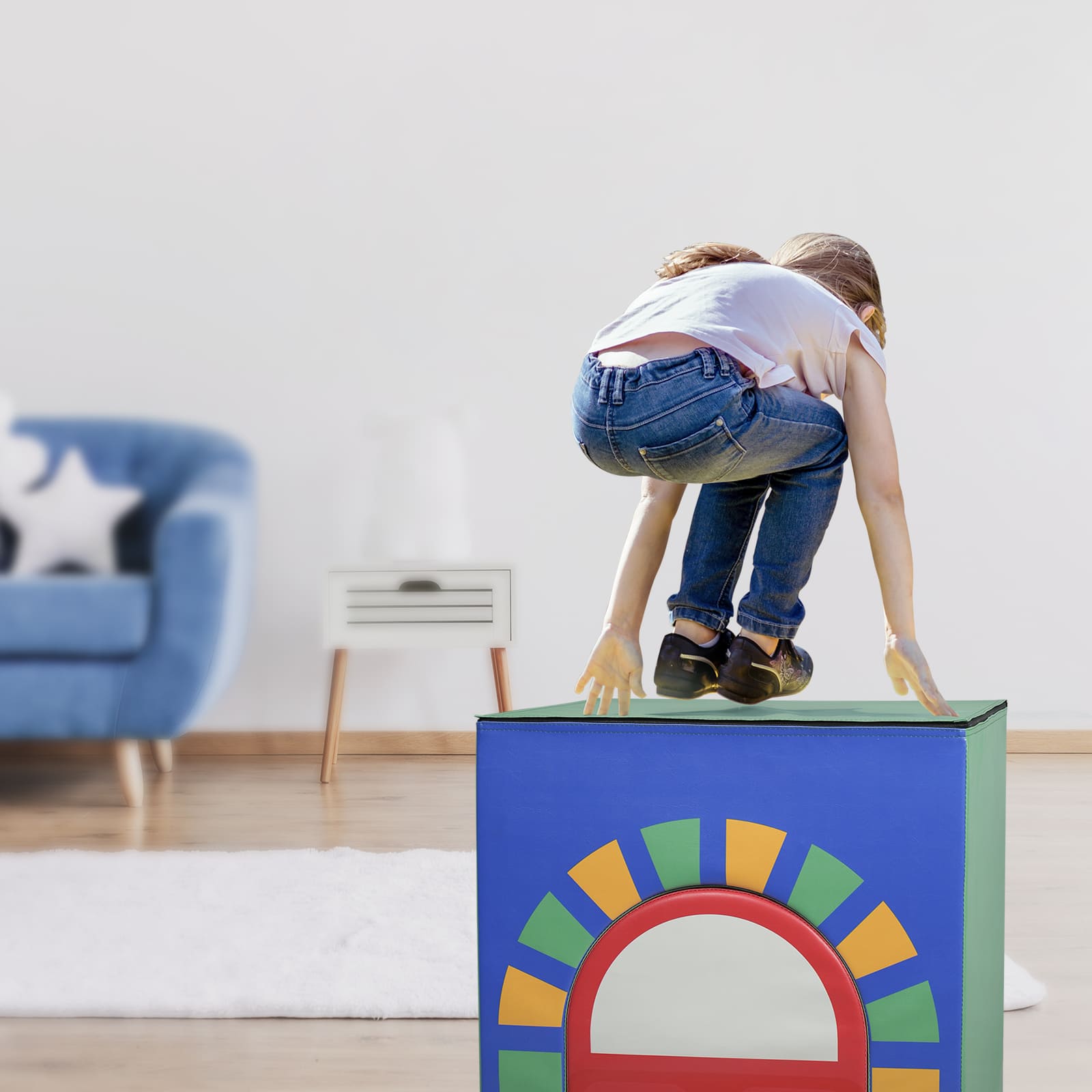 Kangaroo Hoppers 2-in-1 Car Foam Tunnel Toy – Climbing & Crawling Soft Play Block for Kids