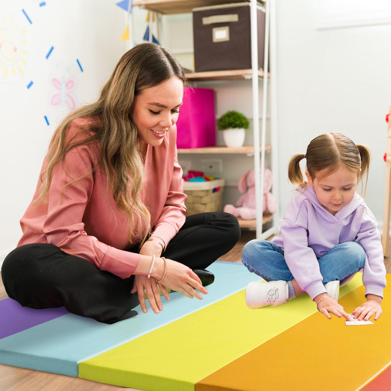 Foldable Gym Durable Gymnastics Tumbling Mat for Kids