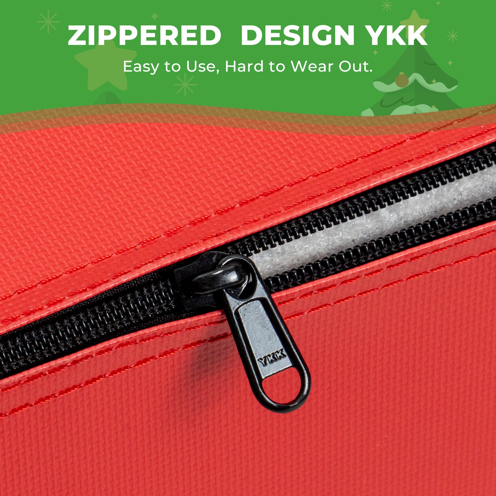 Kangaroo Hoppers Foldable Gymnastics Tumbling Cheese Wedge Mat (L) – Christmas Tree Design