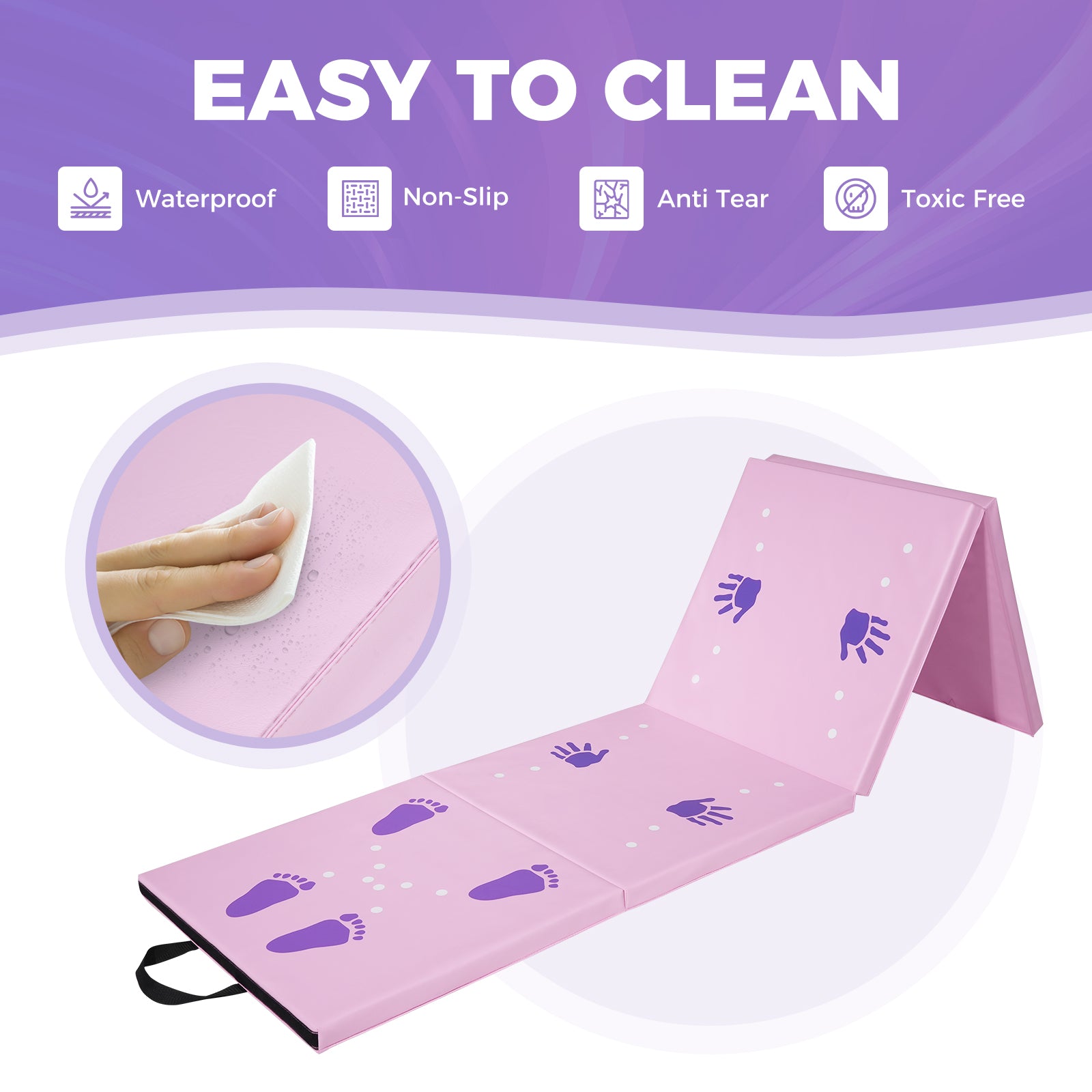 Easy-to-clean rip-proof PVC surface for indoor and outdoor use