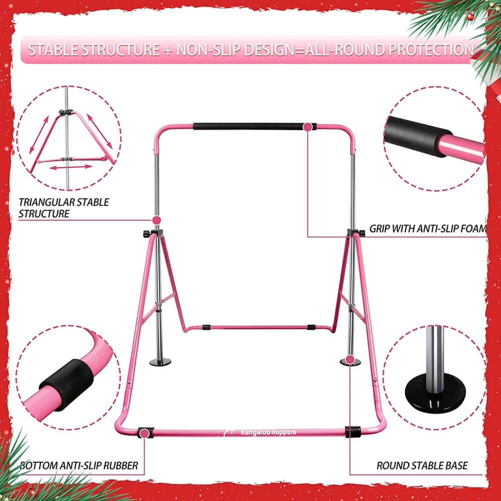 Gymnastics Adjustable Foldable Horizontal Kip Training Bars for Home