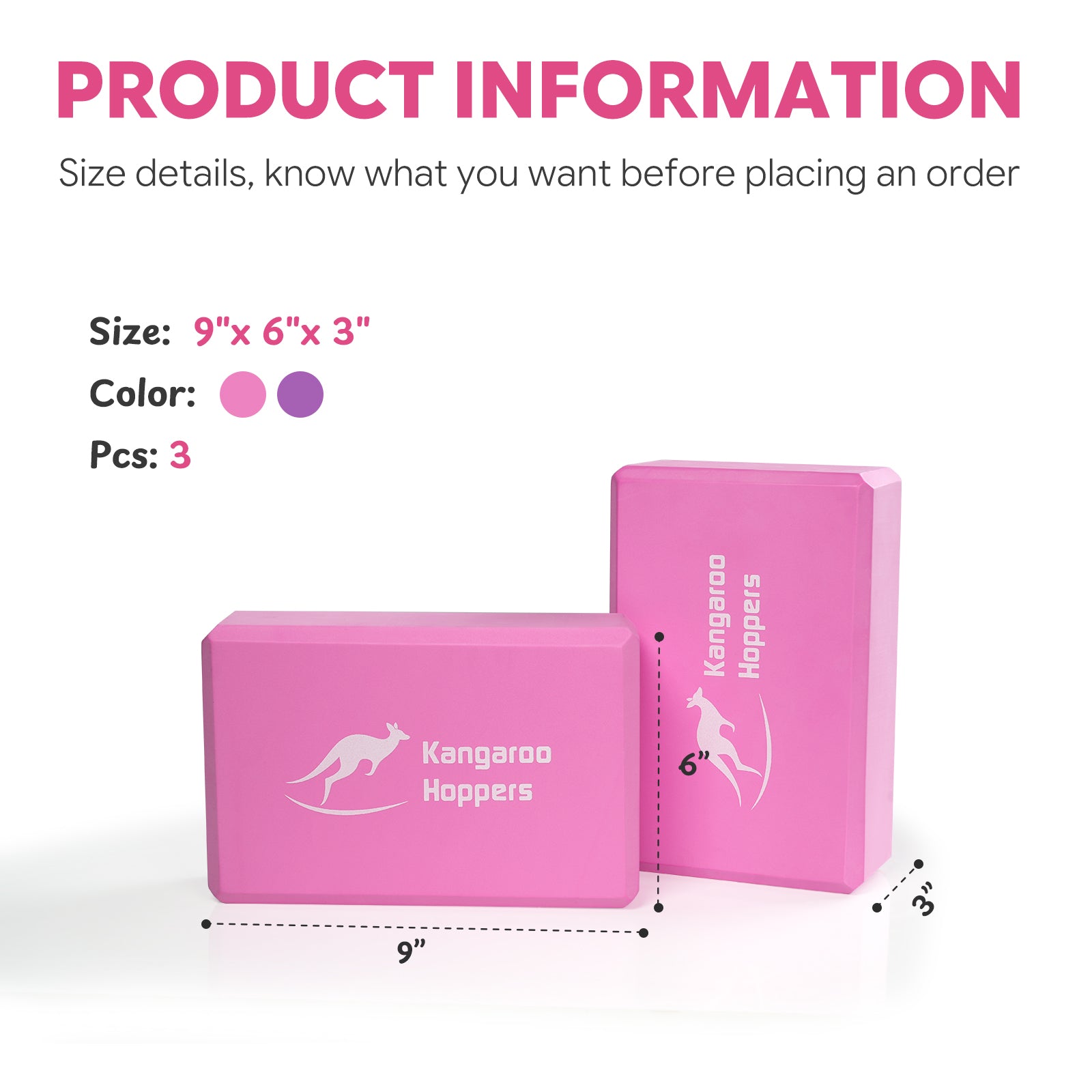Kangaroo Hoppers Kids Gymnastics 3 Blocks Set