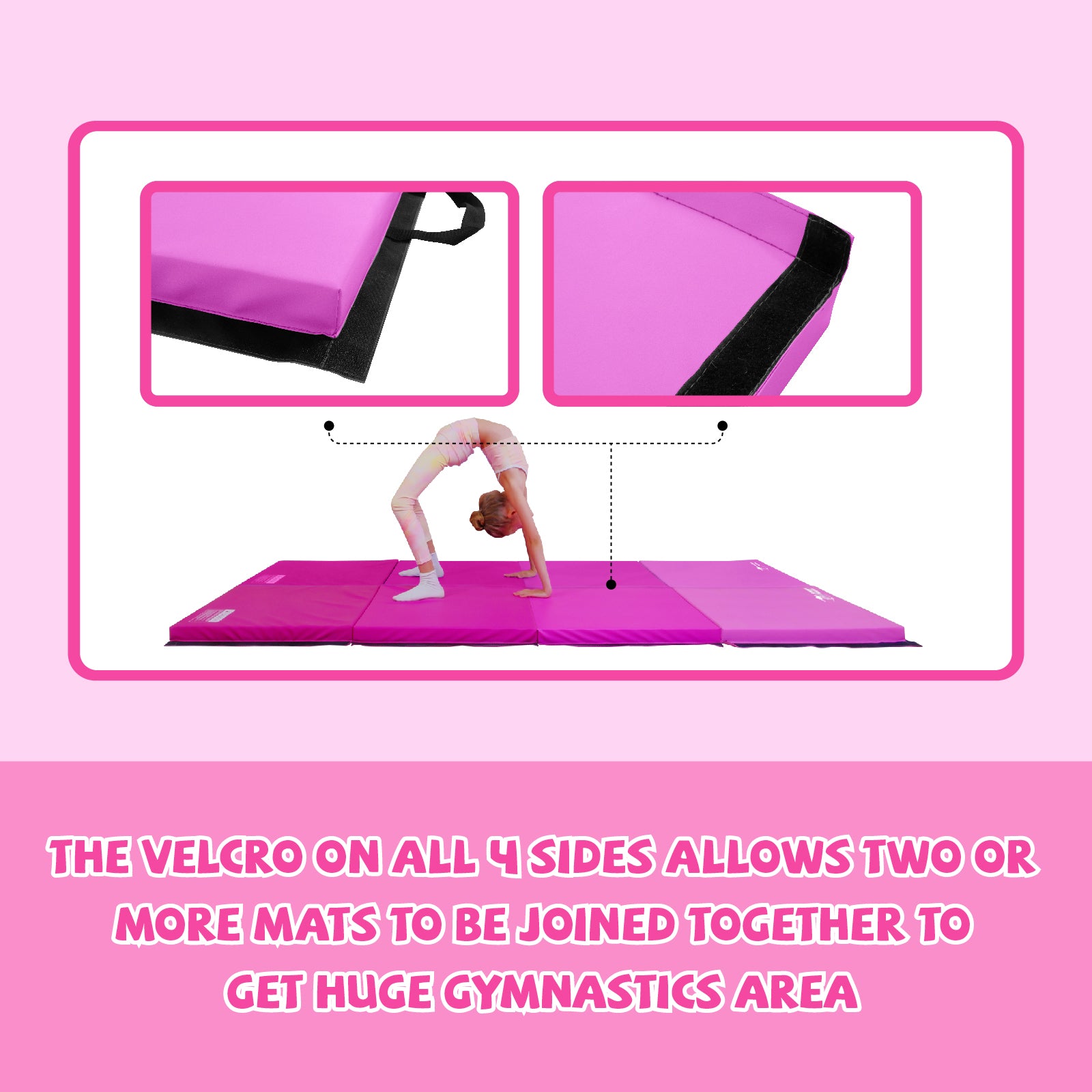 Foldable Gym Durable Gymnastics Tumbling Mat for Kids
