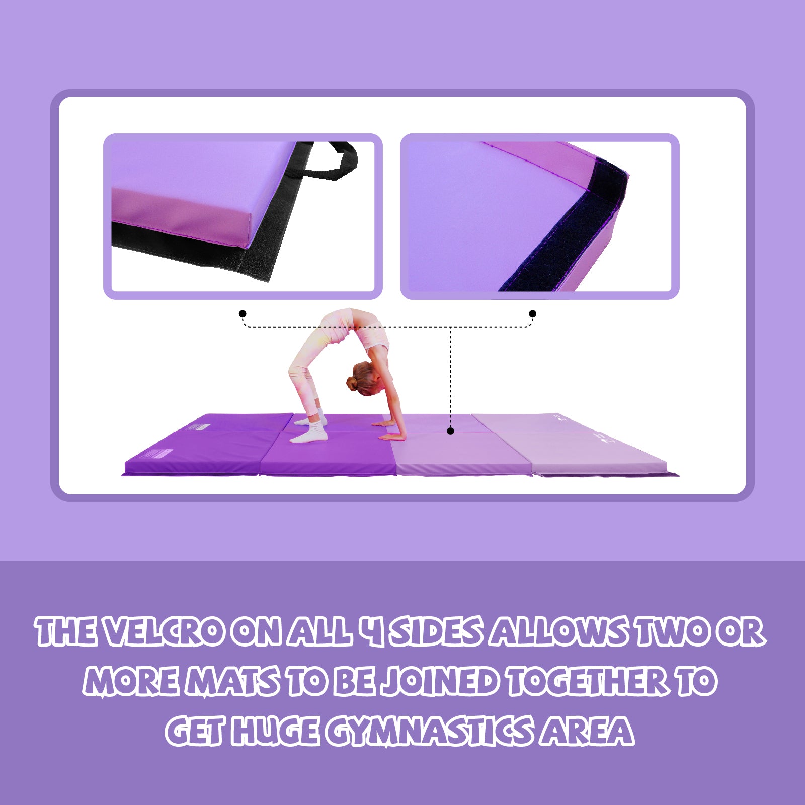 Foldable Gym Durable Gymnastics Tumbling Mat for Kids