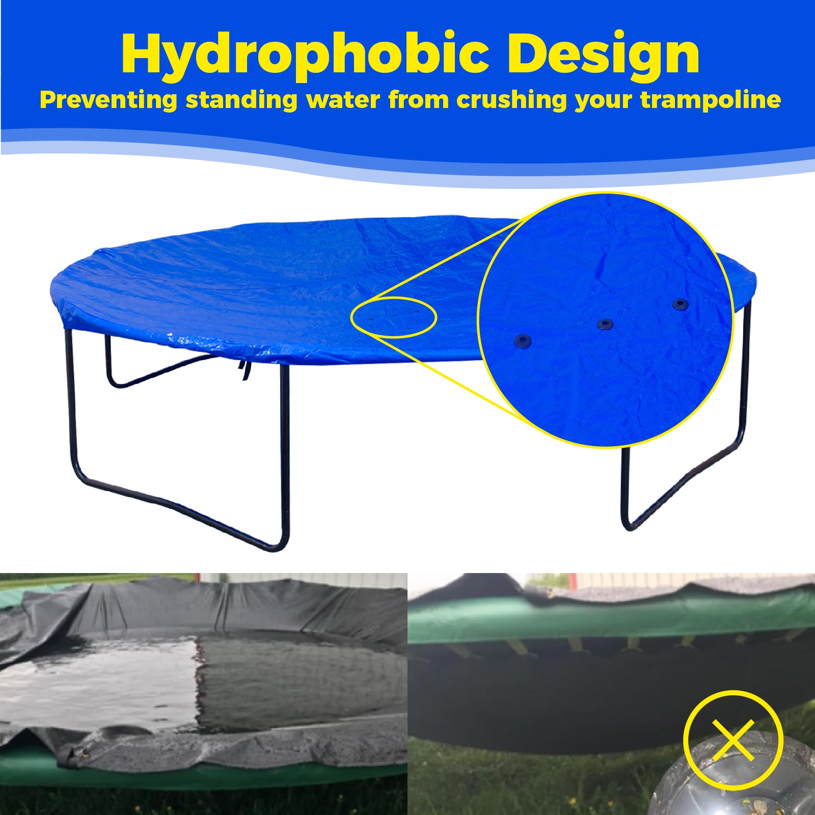 Kangaroo Hoppers 10FT Trampoline Rain Snow Winter Cover