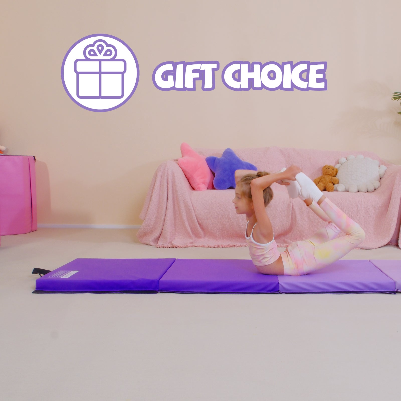 Foldable Gym Durable Gymnastics Tumbling Mat for Kids