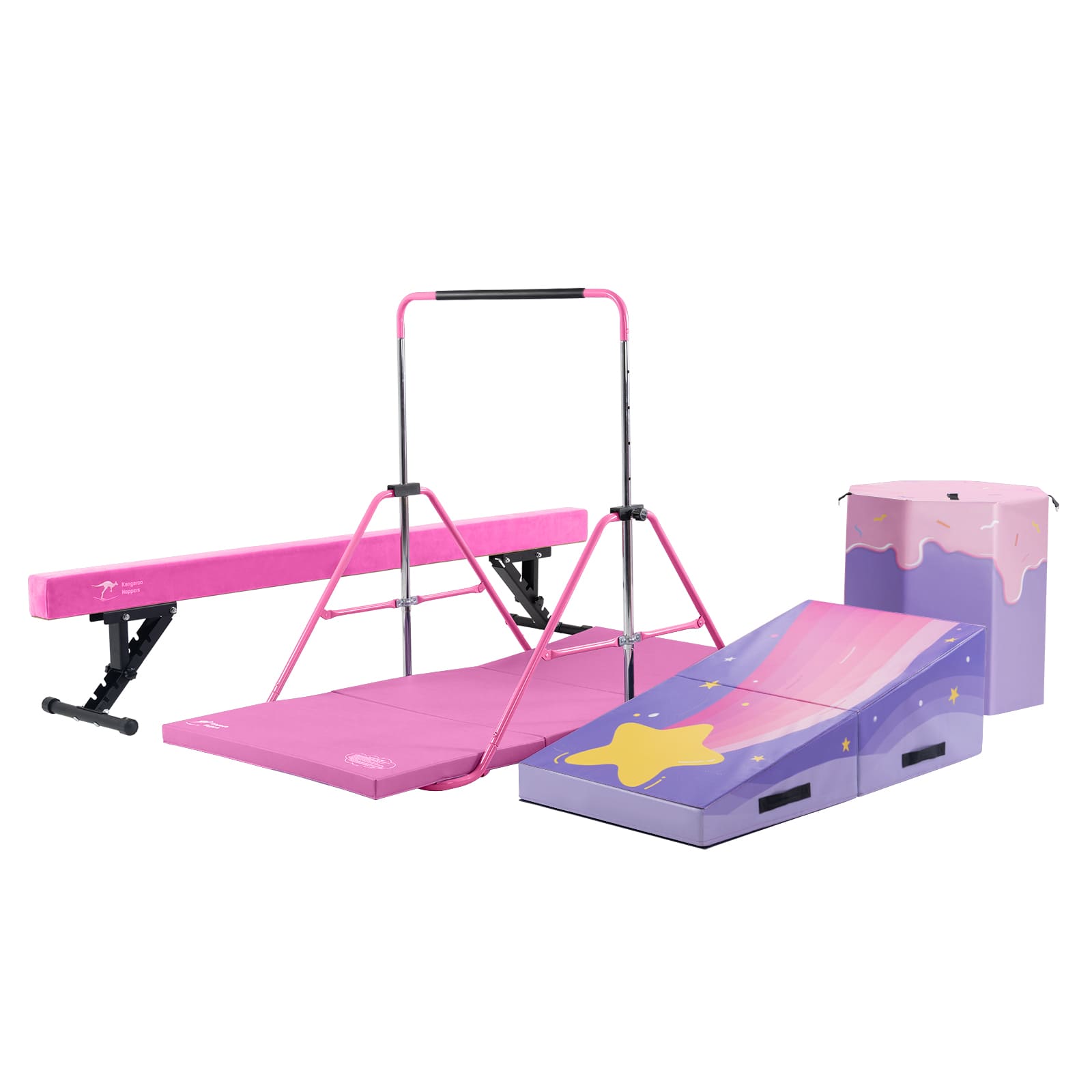 Kangaroo Hoppers Full Home Gymnastics Equipment Set(M)