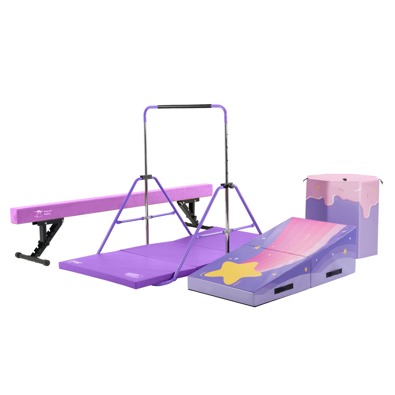 Kangaroo Hoppers Full Home Gymnastics Equipment Set(M)