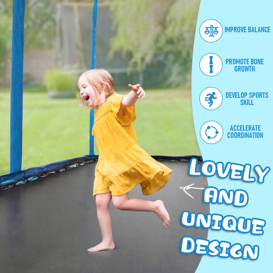 1300lbs High Capacity 12FT Rectangle Trampoline for Adults & Kids