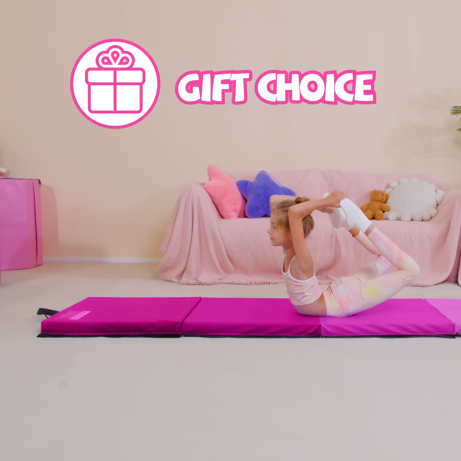 Foldable Gym Durable Gymnastics Tumbling Mat for Kids