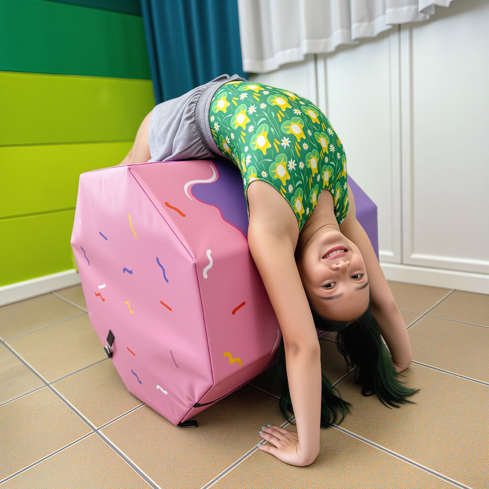 Kangaroo Hoppers Octagon Trainer Mat for Kids – Sweet Cake & Dino Fun Designs