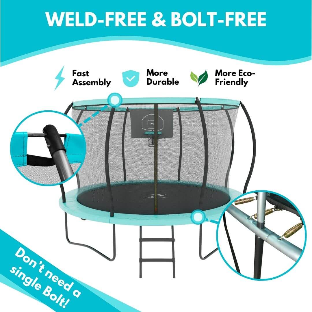 Bolt-free trampoline