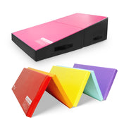 Kangaroo Hoppers pink cheese wedge mat and rainbow tumbling mat pad combo