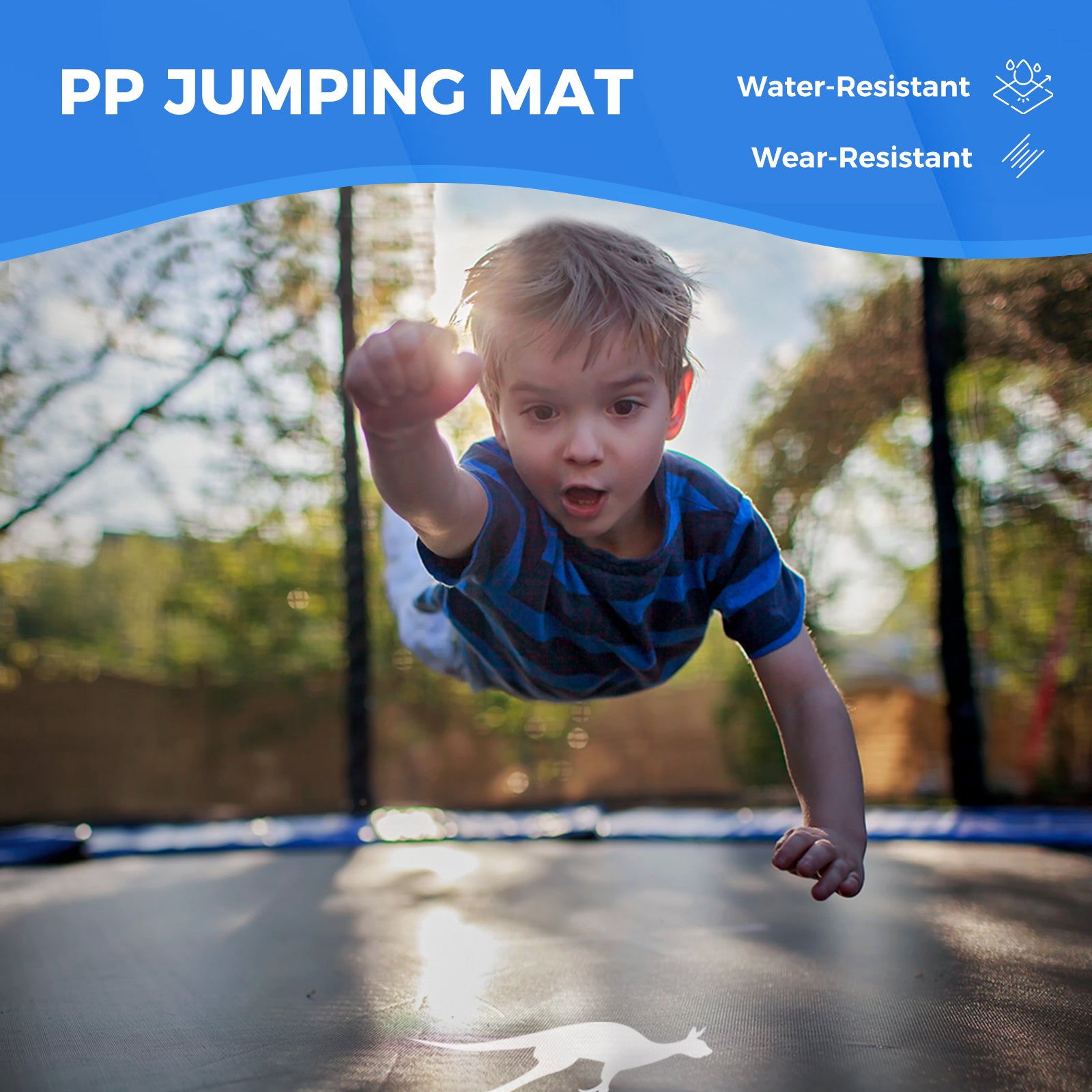 Kangaroo Hoppers 10/12/14/15FT Trampoline for Kids & Adults