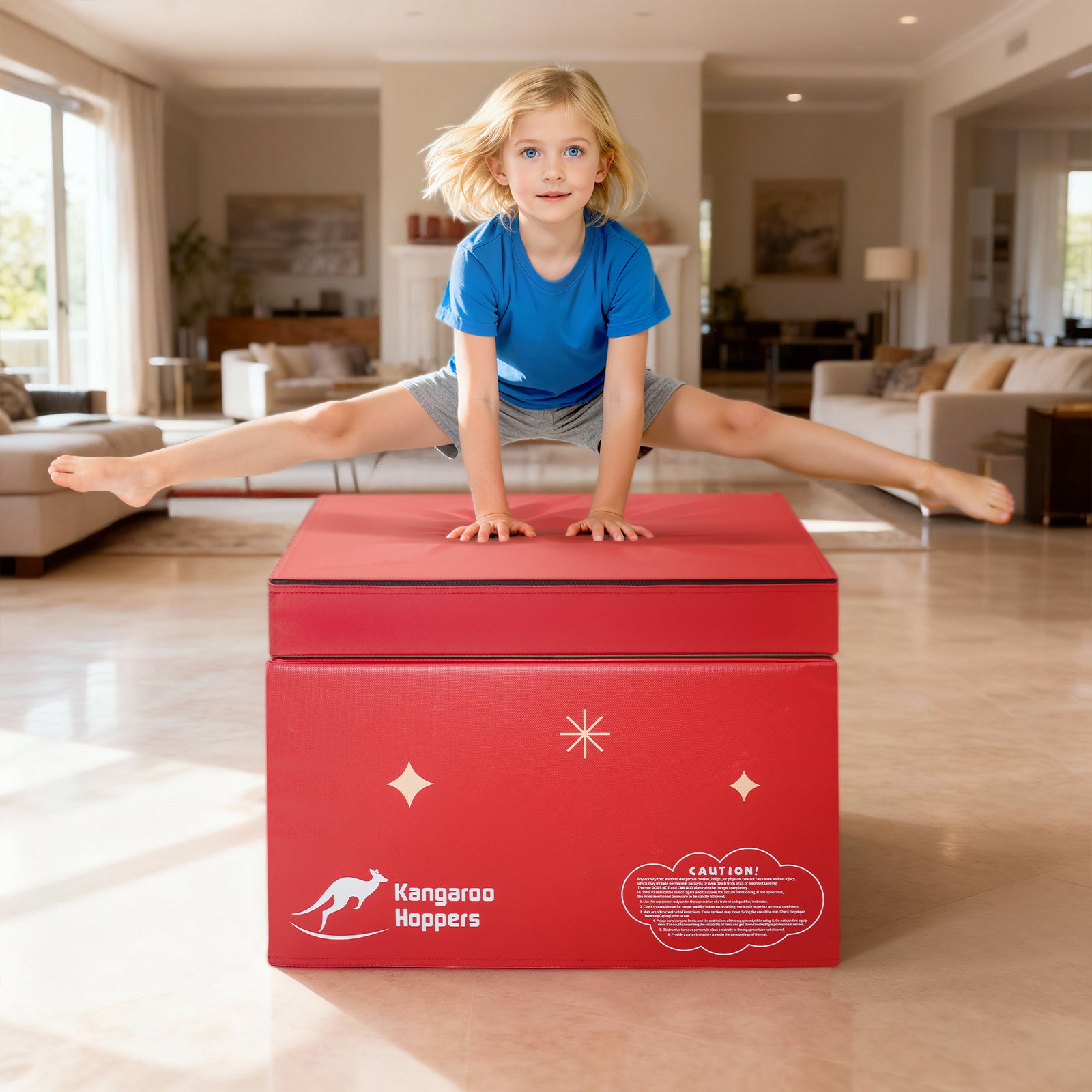 Kangaroo Hoppers Foldable Gymnastics Tumbling Cheese Wedge Mat (L) – Christmas Tree Design