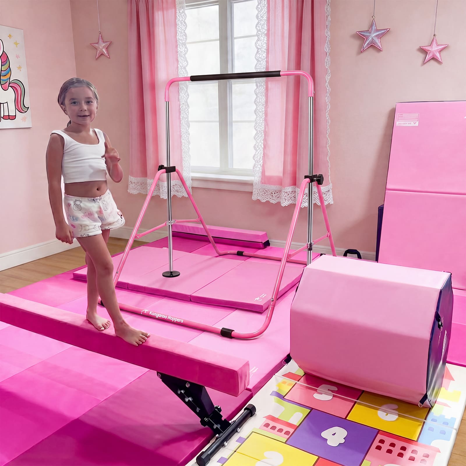 Kangaroo Hoppers Roll, Flip & Balance Gymnastics Training Set
