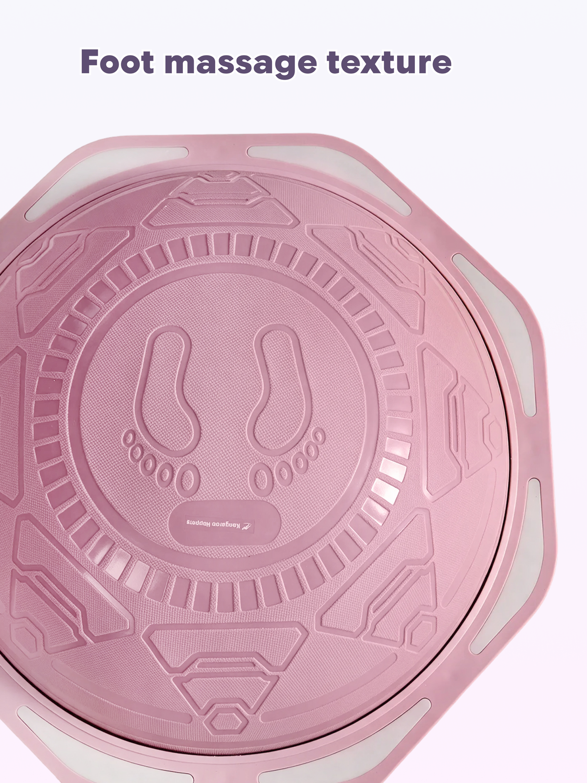Pink Kangaroo Hoppers Kids Balance Trainer with textured foot massage surface and white accents