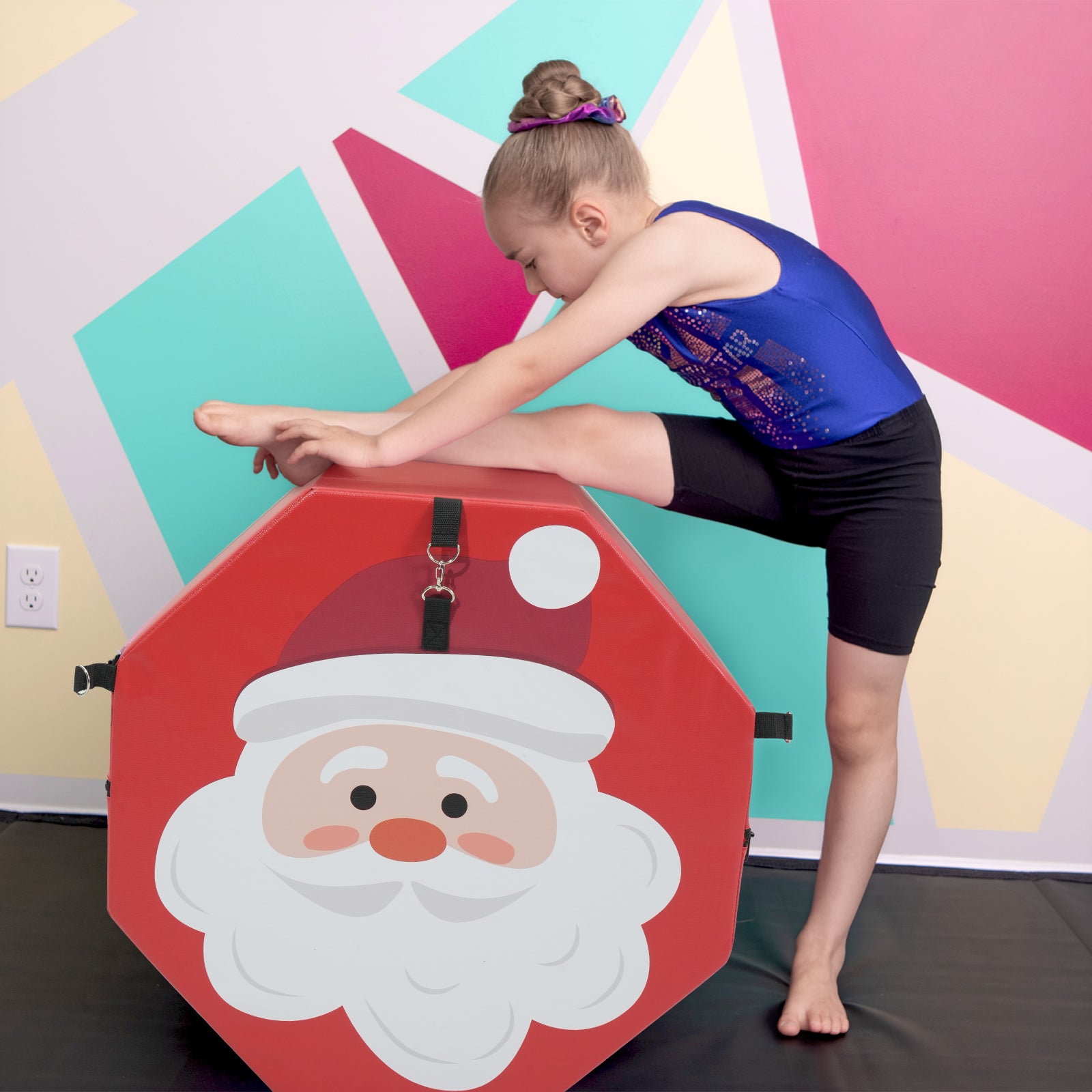 Kangaroo Hoppers Octagon Trainer Mat for Kids – Santa Claus Christmas Fun Design
