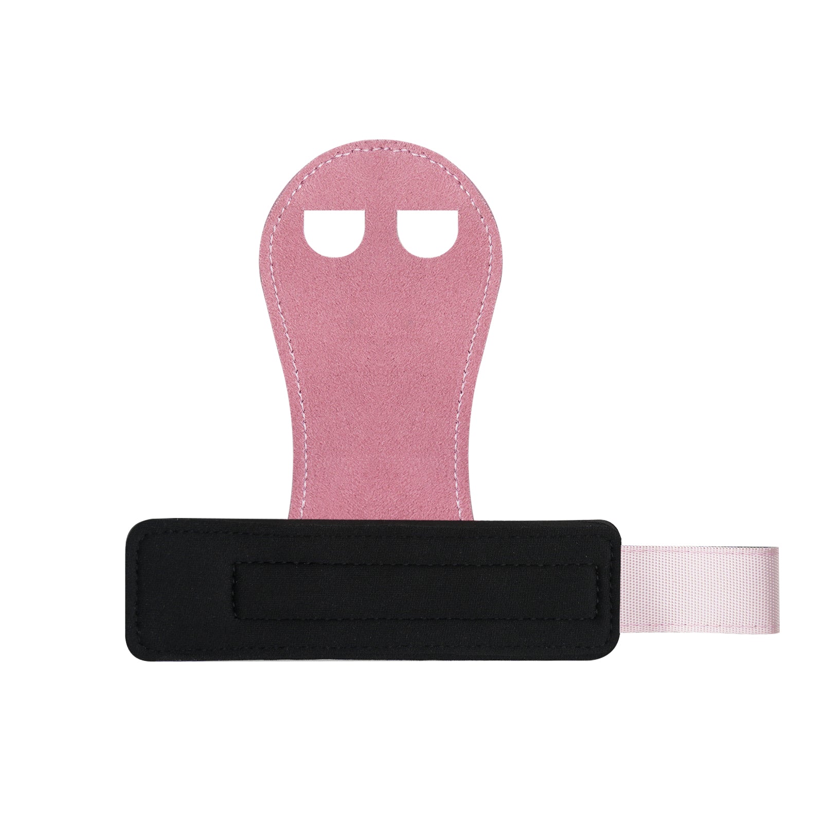 Pink Kangaroo Hoppers KidsGymnastics Wrist Guards with black strap and finger holes