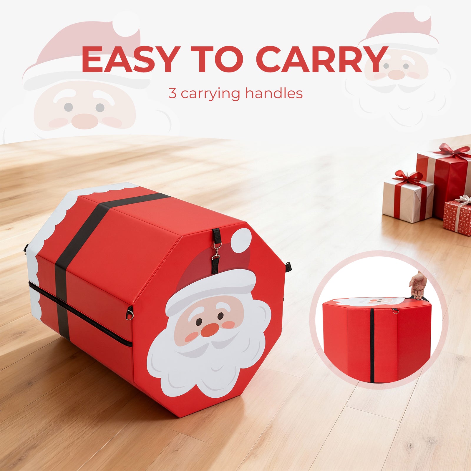 Kangaroo Hoppers Octagon Trainer Mat for Kids – Santa Claus Christmas Fun Design