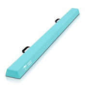 Teal 8FT folding gymnastics balance beam for kids with black handles