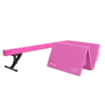 Pink Kangaroo Hoppers Balance and Basics Training Set with beam and foldable mat