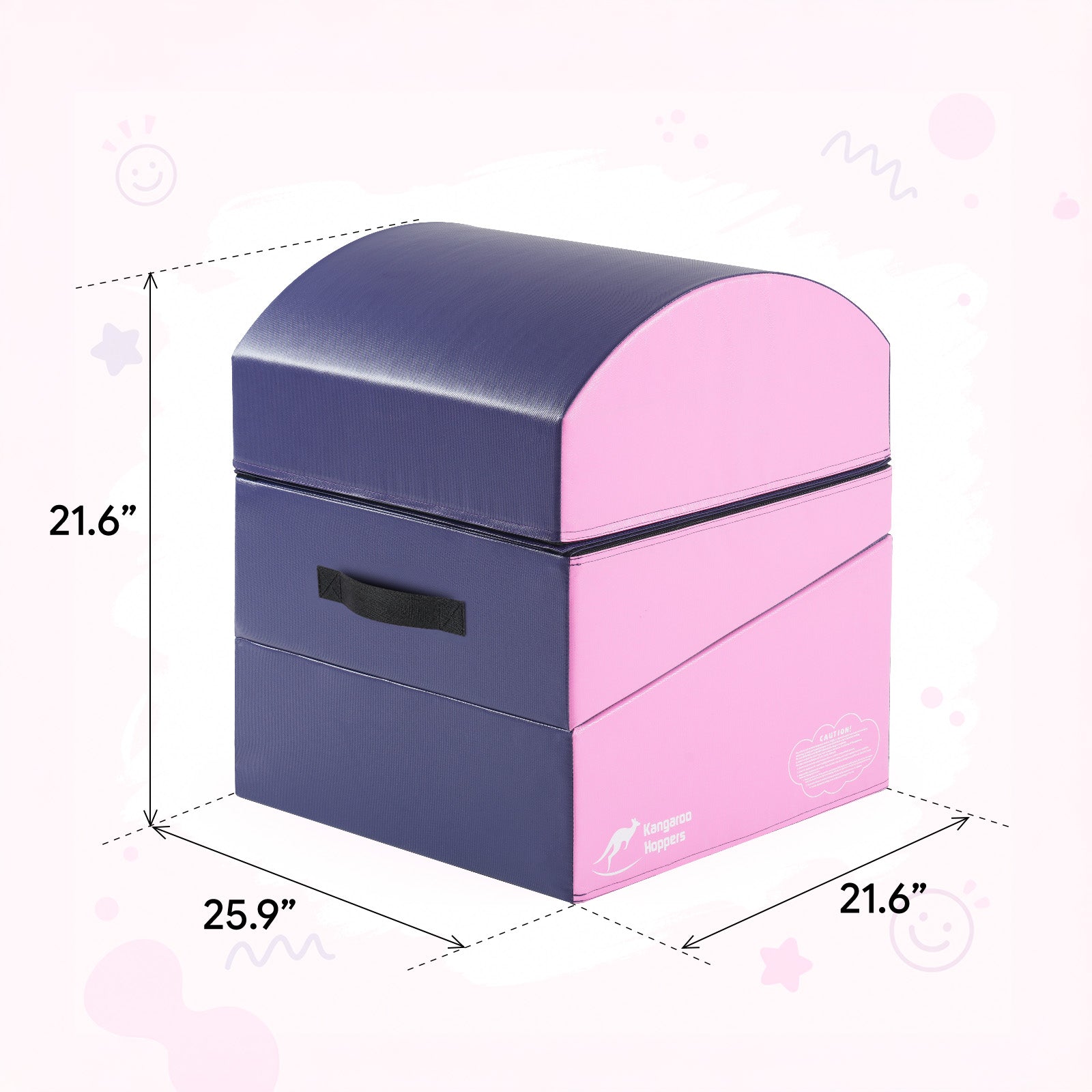 Modular Soft Gymnastics Vault Box Size