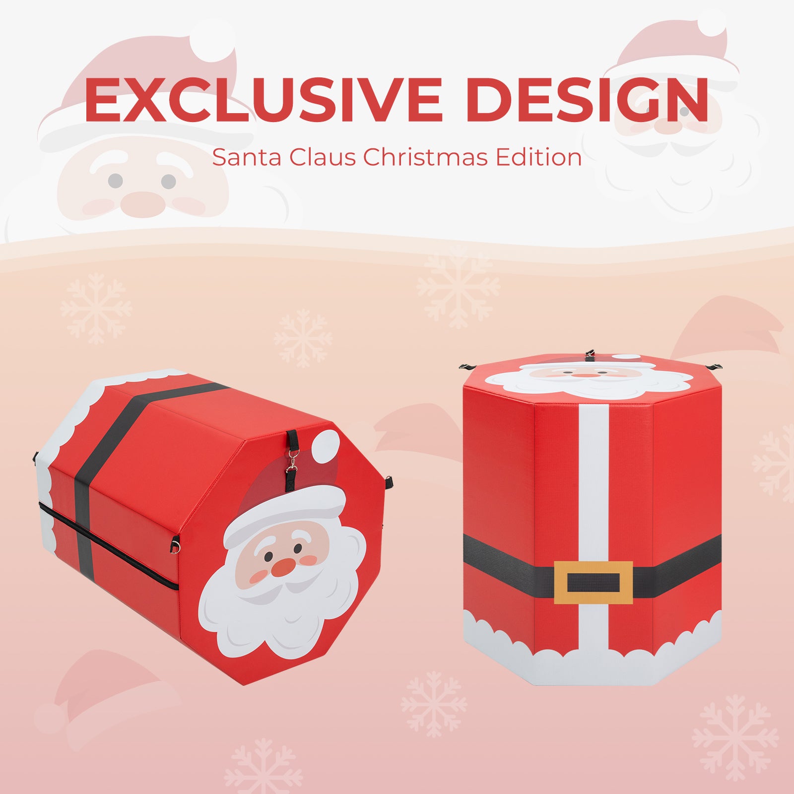 Kangaroo Hoppers Octagon Trainer Mat for Kids – Santa Claus Christmas Fun Design