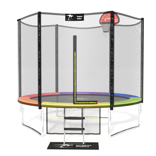 KangarooHoppers 10FT Round Trampoline with Enclosure