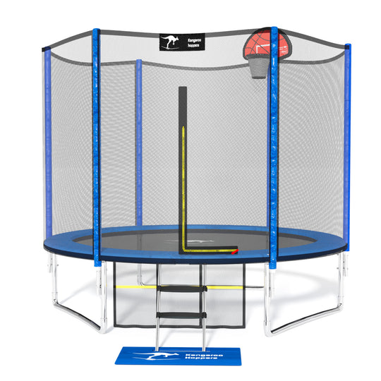 KangarooHoppers 10FT Round Trampoline with Enclosure